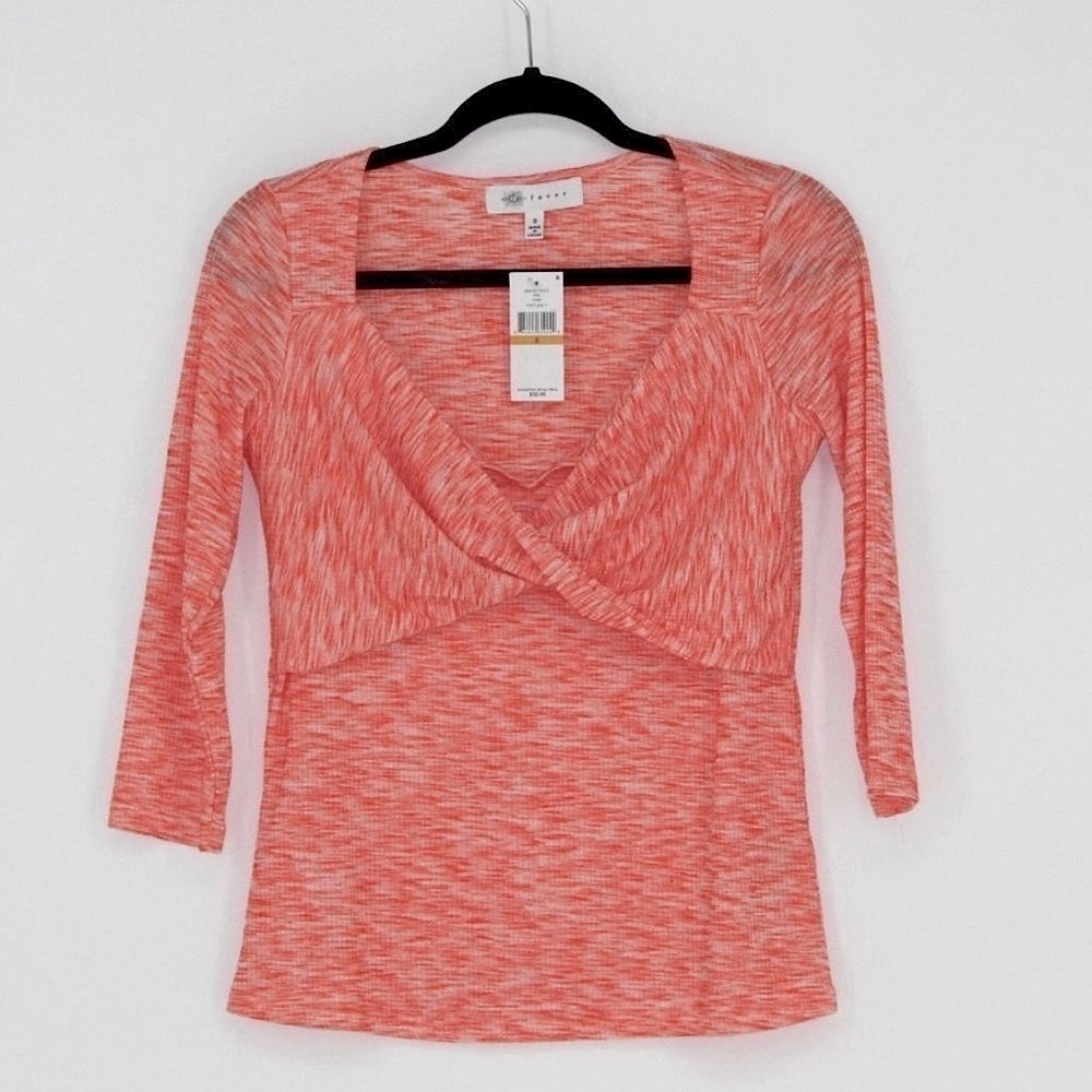 V-Neck Wrap Top, NEW, S, 3/4 Sleeves